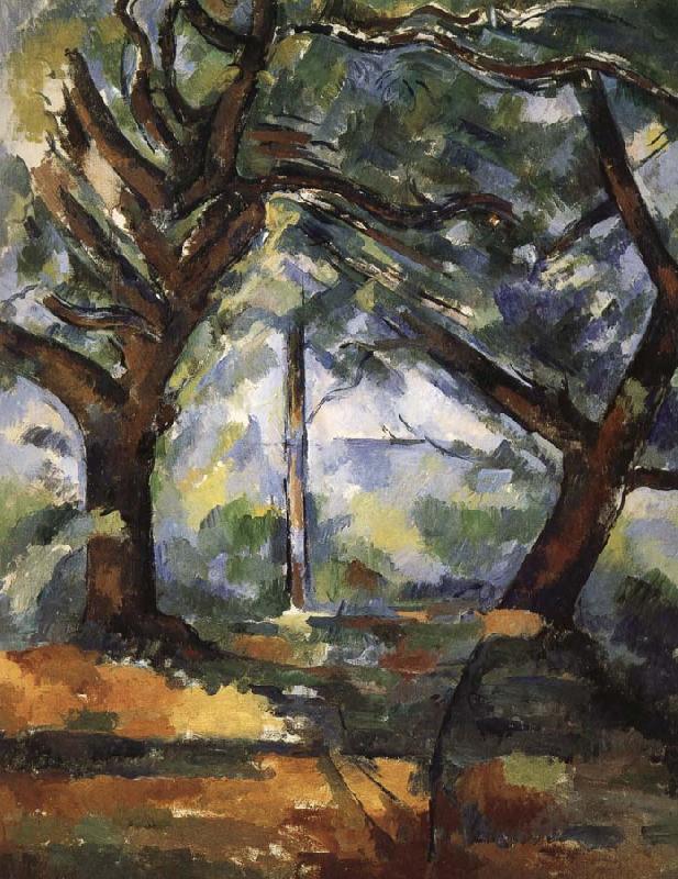 Paul Cezanne tree oil painting image